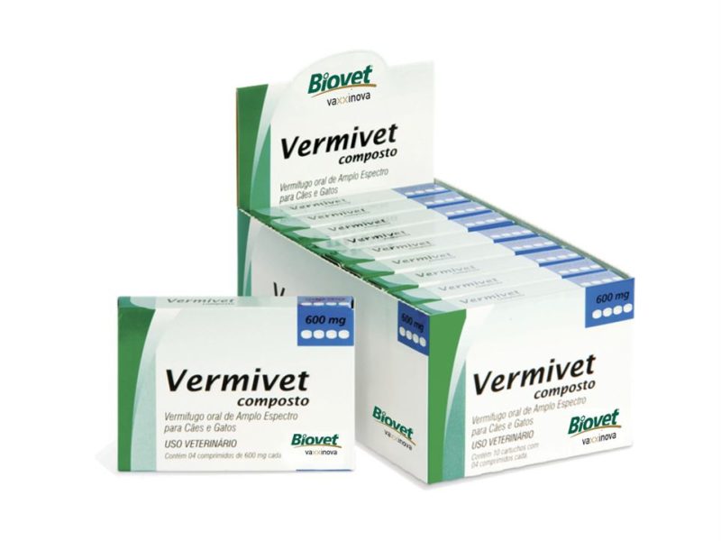 VERMIVET COMPOSTO 600MG P\ 10KG