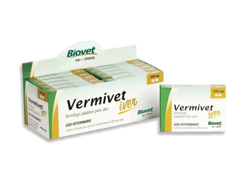 VERMIVET PLUS 330 MG- 01 PARA 5KG - 02 COMPRIMIDOS