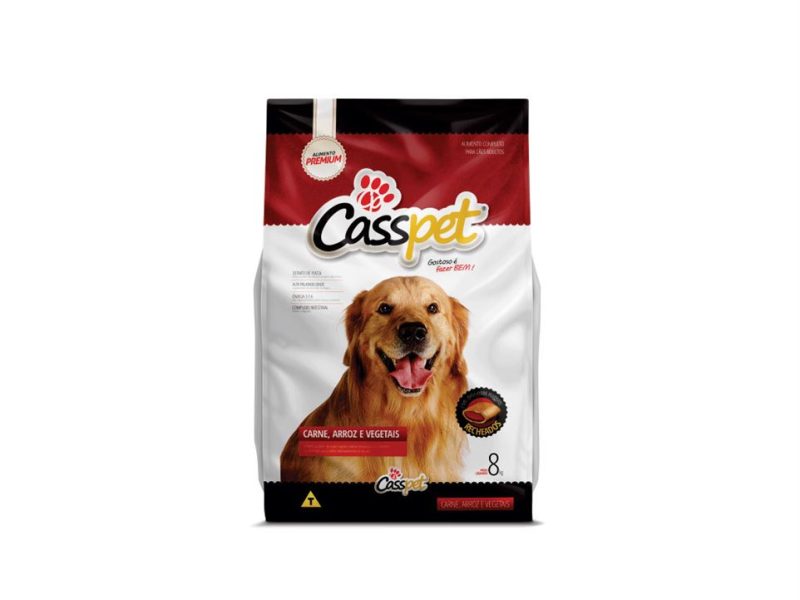 Alimento Premiun Casspet Dog Carne, Arroz e Vegetais - 08 Kg